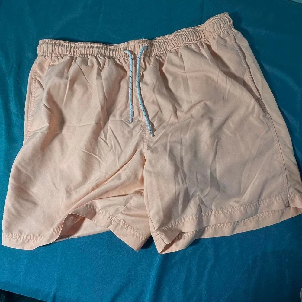Boca and coast clothing company light colored xl men's drawstring swim trunks
